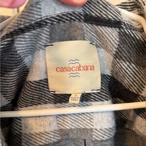 Casa Cabana Black and Gray Plaid Shirt